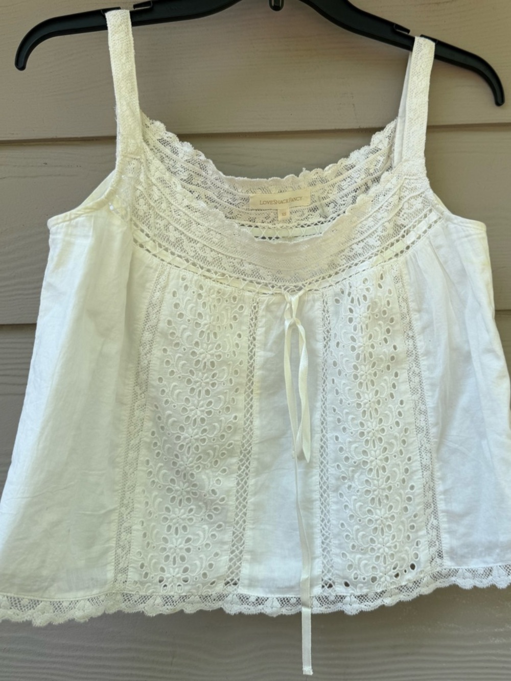 LoveShackFancy Lace Eyelet Camisole Top - Picture 15 of 16